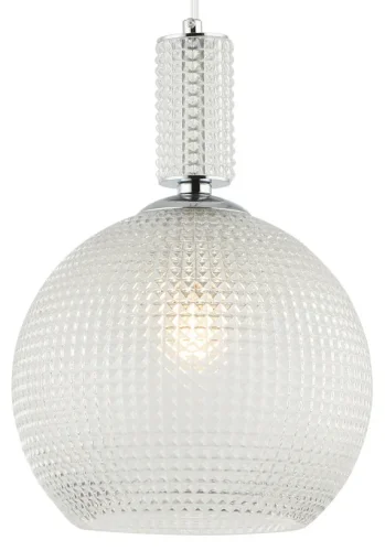 Светильник подвесной Coloure 2128/00/01P Stilfort прозрачный 1 лампа, основание хром в стиле современный шар выдувное фото 2