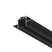 Шинопровод встраиваемый 2м Magnetic track system Radity TRA084MP-12B Maytoni чёрный в стиле хай-тек современный для светильников серии Magnetic track system Radity шинопровод встраиваемый radity радиусная магнитная магнитный