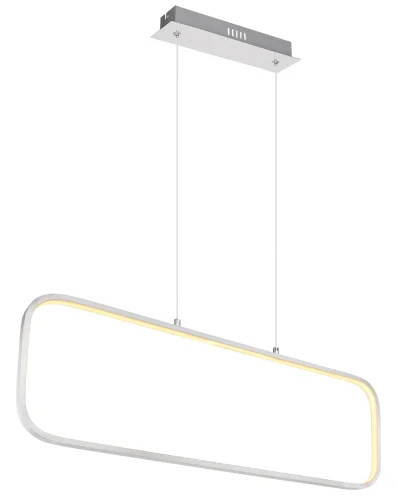 Светильник подвесной LED Silla 67262H Globo матовый никель 1 лампа, основание матовое никель в стиле хай-тек минимализм квадраты