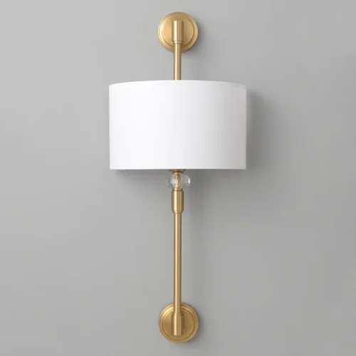 Бра VINTAGE AP2 BRASS Crystal Lux белый на 2 лампы, основание латунь в стиле классический фото 3 Бра VINTAGE AP2 BRASS Crystal Lux белый на 2 лампы, основание латунь в стиле классический фото 3