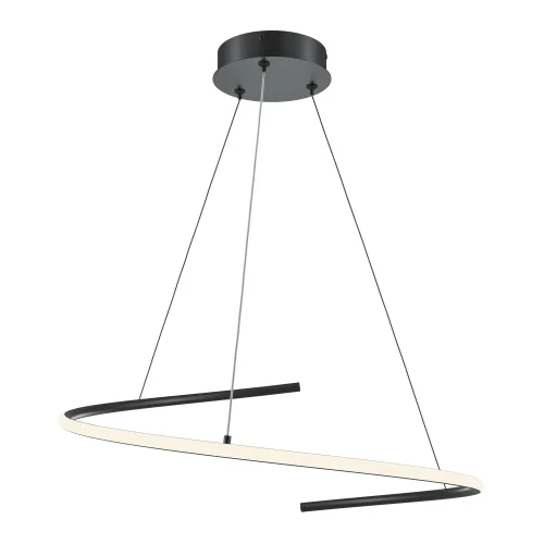 Светильник подвесной LED Curve MOD242PL-L33BK Maytoni чёрный 1 лампа, основание чёрное в стиле минимализм хай-тек современный 