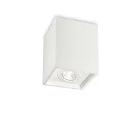 Светильник накладной OAK PL1 SQUARE BIANCO Ideal Lux белый на 1 лампу, основание белое в стиле современный квадратный