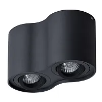 Светильник накладной Falcon A5645PL-2BK Arte Lamp чёрный 2 лампы, основание чёрное в стиле модерн овал