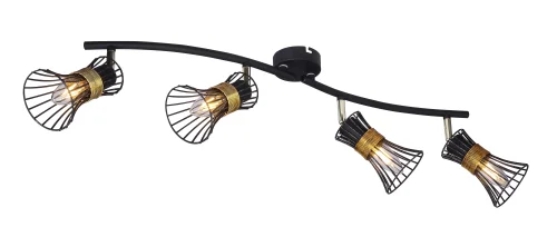 Спот с 4 лампами Purra 54814-4 Globo чёрный E14 в стиле лофт современный 