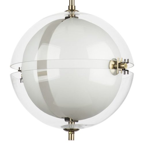 Светильник подвесной Modena 816033 Lightstar белый прозрачный 4 лампы, основание латунь в стиле современный арт-деко шар фото 2