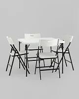 Комплект раскладного стола и стульев, белый УТ000038897 Stool Group на 1 , основание в стиле современный раскладной
