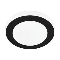 Светильник потолочный LED Led Carpi 33682 Eglo чёрный белый 1 лампа, основание белое в стиле модерн 