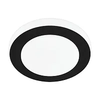 Светильник потолочный LED Led Carpi 33682 Eglo чёрный белый на 1 лампу, основание белое в стиле современный 
