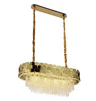 Люстра подвесная Dzhoell APL.823.03.10 Aployt прозрачная на 10 ламп, основание золотое в стиле современный 