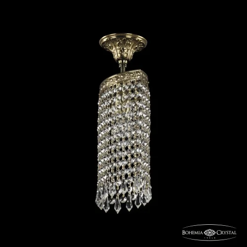 Светильник потолочный 19203/20IV G Drops Bohemia Ivele Crystal прозрачный 1 лампа, основание золотое в стиле классический drops фото 2