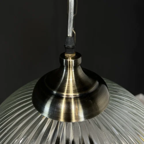 Светильник подвесной VICTORIAN 220083-26 ImperiumLoft прозрачный на 3 лампы, основание бронзовое в стиле лофт фото 10