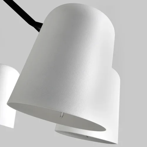 Люстра подвесная SKYM D80 203498-26 ImperiumLoft белая на 6 ламп, основание чёрное в стиле современный  фото 10