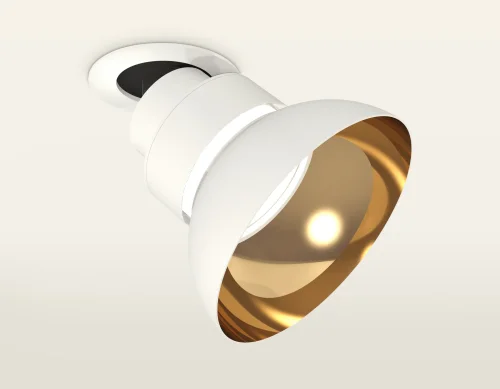Светильник точечный XM8101601 Ambrella light золотой белый 1 лампа, основание белое в стиле хай-тек современный  фото 3