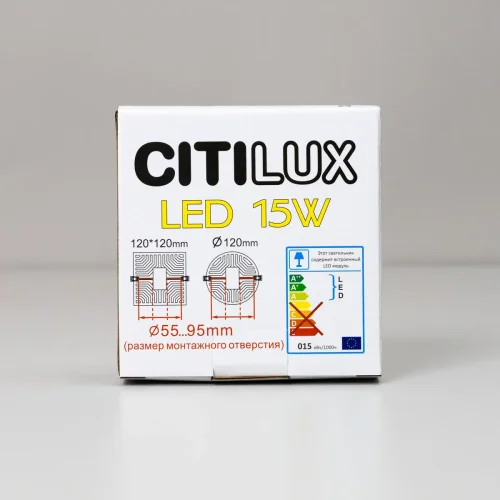 Светильник точечный LED Вега CLD53K15W Citilux белый 1 лампа, основание белое в стиле современный хай-тек  фото 6