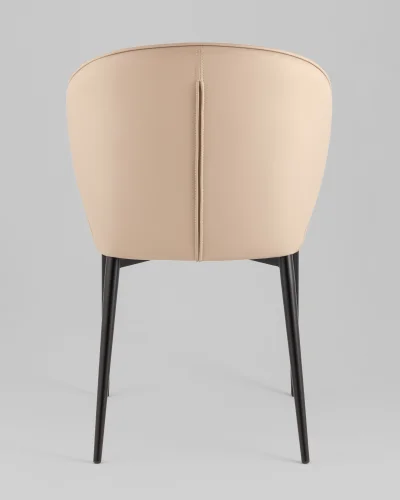 Стул обеденный Deia, кремовая экокожа, черные ножки УТ000040334 Stool Group, кремовый/экокожа, ножки/металл/чёрный, размеры - *820***525*565 фото 4