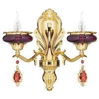 Бра Melagro 695622 Osgona фиолетовый без плафона 2 лампы, основание золотое в стиле арт-деко 