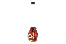 Светильник подвесной Pear 8827/1P BR iLamp коричневый 1 лампа, основание хром в стиле современный лофт выдувное
