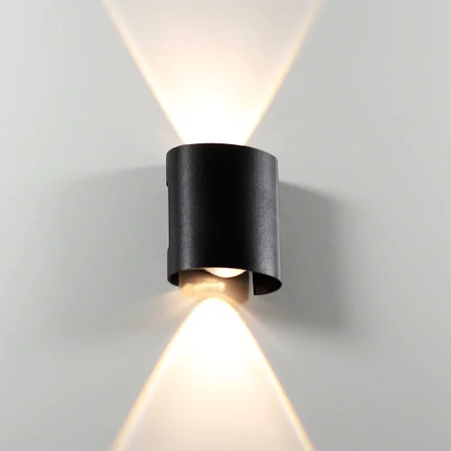 Настенный светильник LED Bosto A3122AL-2BK Arte Lamp уличный IP65 чёрный 2 лампы, плафон чёрный в стиле хай-тек современный LED фото 3
