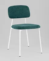 Стул Chao, темно-зеленый, белые ножки, 2шт./уп. УТ000039973 Stool Group, зелёный/рогожка, ножки/металл/белый, размеры - *780****