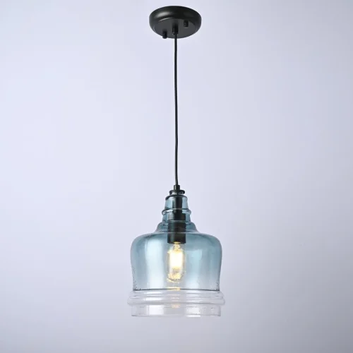 Светильник подвесной Adria 101277-26 ImperiumLoft прозрачный 1 лампа, основание чёрное в стиле современный  фото 2