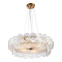 Светильник подвесной 1144/8S Escada прозрачный на 8 ламп, основание золотое в стиле современный  Светильник подвесной 1144/8S Escada прозрачный на 8 ламп, основание золотое в стиле современный