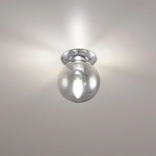 Светильник потолочный Томми CL102510 Citilux серый прозрачный 1 лампа, основание хром в стиле современный шар фото 5
