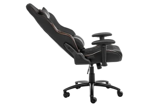 Кресло игровое Sprint коричневое / черное 11680 Woodville, чёрный/искусственная кожа, ножки/пластик/чёрный, размеры - *1250***700*720 фото 3