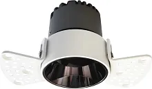 Светильник точечный LED Mortise 4418-1C Favourite белый 1 лампа, основание чёрное в стиле современный хай-тек для затирки