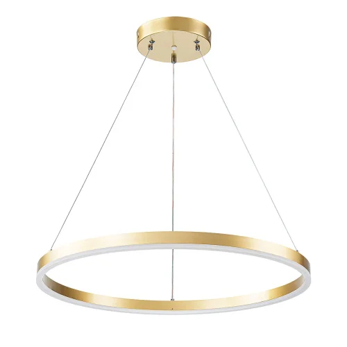 Светильник подвесной LED с пультом Siren A2548SP-45GO Arte Lamp золотой на 1 лампу, основание золотое в стиле минимализм хай-тек современный кольца