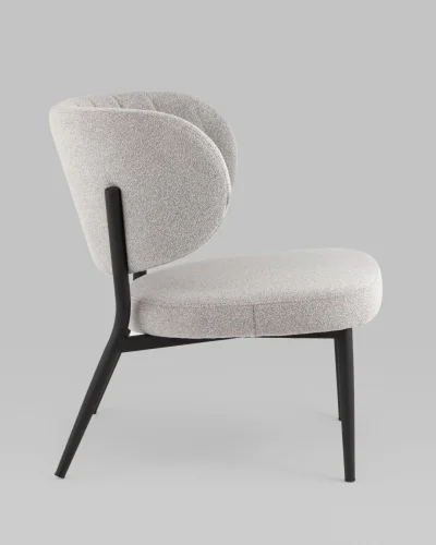 Кресло Руби, серый УТ000037054 Stool Group, серый/ткань, ножки/металл/чёрный, размеры - *760***560*710мм фото 2