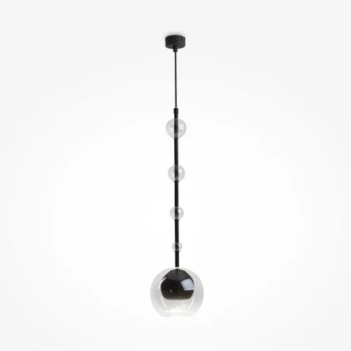 Светильник подвесной Ros MOD227PL-01B Maytoni чёрный прозрачный 1 лампа, основание чёрное в стиле современный 