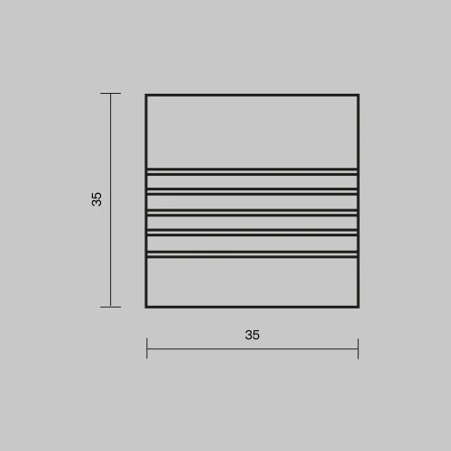Комплект заглушек (для профиля 35×35) 2 шт., ALM-3535A-S-EC 642033 Maytoni цвет LED K, световой поток Lm фото 3