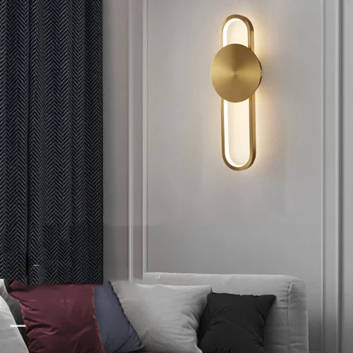 Настенный светильник HEIDY A Brass 212043-23 ImperiumLoft белый на 1 лампа, основание латунь в стиле современный  фото 22