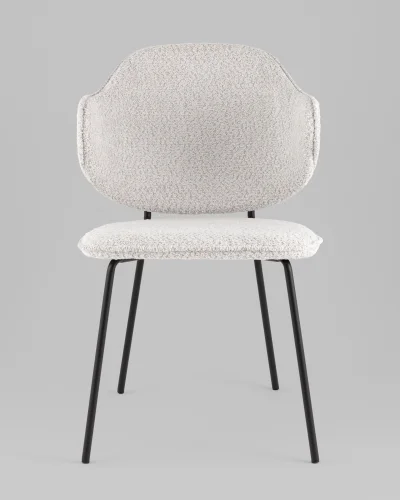 Стул Bellamy, букле светло-серый УТ000040260 Stool Group, серый/букле, ножки/металл/чёрный, размеры - *820**** фото 7