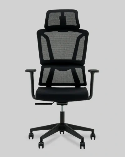 Кресло офисное TopChairs Forward, черный УТ000041376 Stool Group, чёрный/ткань сетка, ножки/пластик/чёрный, размеры - ***** фото 2