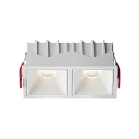 Светильник точечный LED Alfa LED DL043-02-10W4K-SQ-W-1 Maytoni белый на 1 лампу, основание белое в стиле современный хай-тек прямоугольный