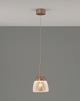 Светильник подвесной LED Eir V10874-PL Moderli прозрачный 1 лампа, основание коричневое в стиле современный 