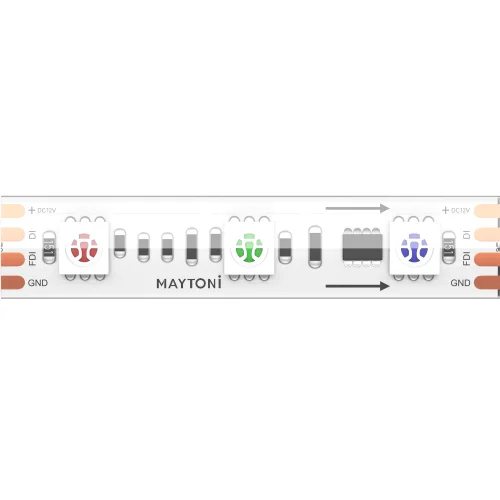 Светодиодная лента 12В 5050 14,4Вт/м RGB 5м IP 68 201245 Maytoni цвет LED K, световой поток Lm