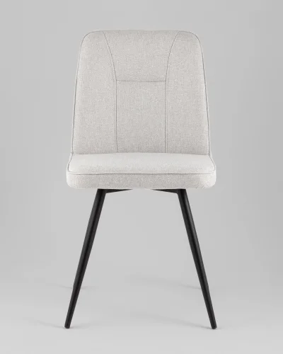 Стул Hedd, серый, сиденье УТ000040531 Stool Group, серый/рогожка, ножки/металл/чёрный, размеры - *855**** фото 7