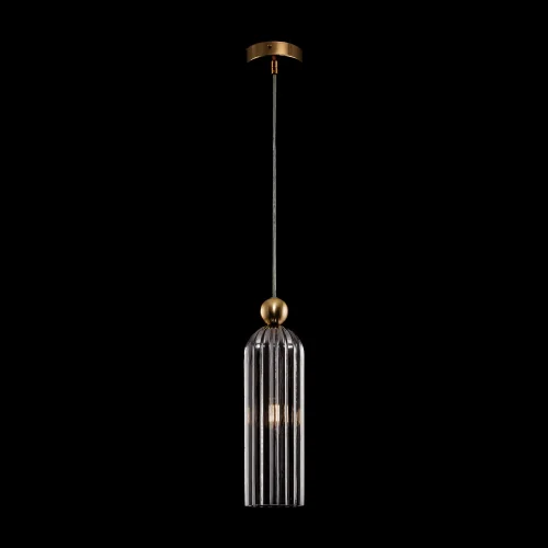 Светильник подвесной Antic MOD302PL-01GR Maytoni серый 1 лампа, основание золотое в стиле современный  фото 2
