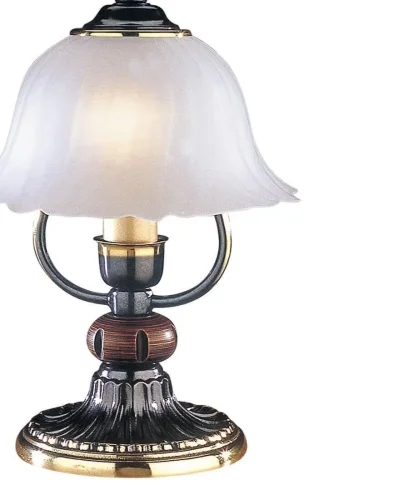Настольная лампа P 2700 Reccagni Angelo белая 1 лампа, основание бронзовое коричневое латунь дерево металл в стиле классический  фото 2