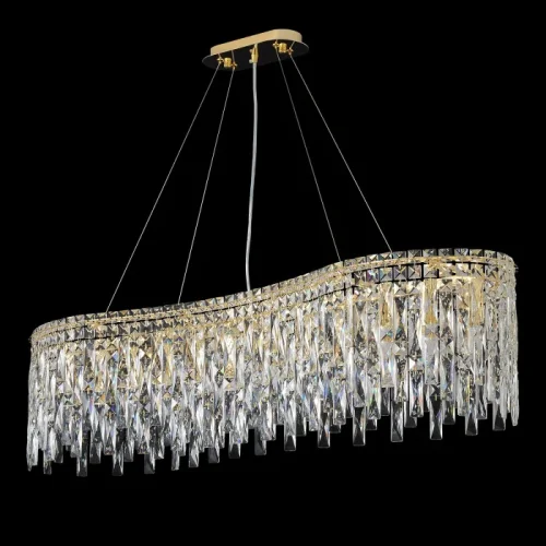 Люстра подвесная ABRIL SP12 L1200 GOLD Crystal Lux прозрачная на 12 ламп, основание золотое в стиле классический фото 2 Люстра подвесная ABRIL SP12 L1200 GOLD Crystal Lux прозрачная на 12 ламп, основание золотое в стиле классический фото 2