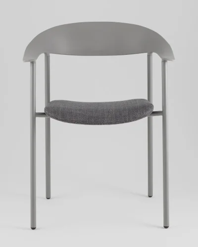 Стул Eila, с подушкой, пластик серый УТ000039777 Stool Group, серый/рогожка, ножки/пластик/серый, размеры - *775***502*591 фото 2