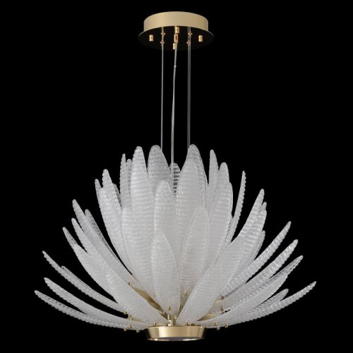 Люстра подвесная ARTICHOKE SP8+1 GOLD Crystal Lux прозрачная на 8 ламп, основание золотое в стиле классический фото 2