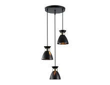 Светильник подвесной TR8470 Ambrella light чёрный на 3 лампы, основание чёрное в стиле классический каскад