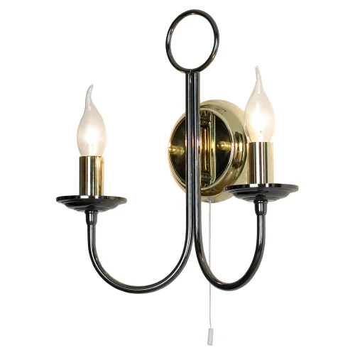 Бра Todi GRLSA-4611-02 Lussole без плафона на 2 лампы, основание чёрное в стиле классический 
