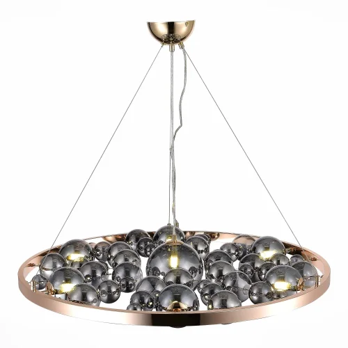 Люстра подвесная Olmi SL1510.203.07 ST-Luce серая чёрная на 7 ламп, основание золотое в стиле современный шар фото 4