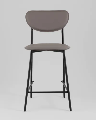 Стул барный Minnie, серый УТ000039218 Stool Group, серый/экокожа, ножки/металл/чёрный, размеры - ***** фото 3