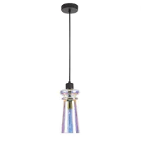 Светильник подвесной Pasti 4967/1A Odeon Light розовый разноцветный 1 лампа, основание чёрное в стиле современный 