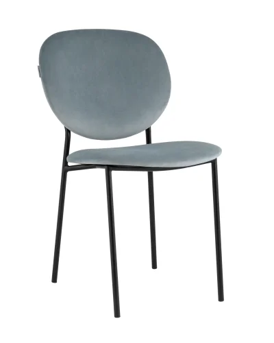 Стул Стенли велюр серый УТ000035320 Stool Group, серый/велюр, ножки/металл/чёрный, размеры - ****460*605